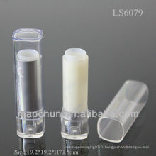 LS6079 tube de rouge à lèvres carré transparent en gros